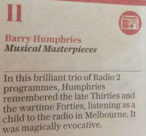 Newspaper snippet from The Telegraph's Top 30 Artistic Triumphs